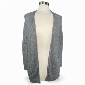 American Eagle Open Front Cardigan Women’s Medium Green Gray Pockets Cozy